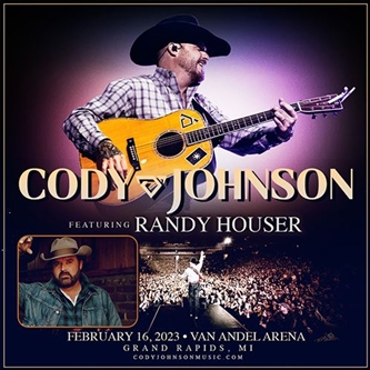Cody Johnson to Headline Van Andel Arena in Grand Rapids, MI on Thursday, February 16, 2023