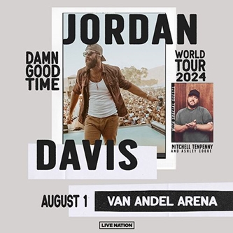 Multi-Platinum, 3X CMA Nominee Jordan Davis Extends Damn Good Time Tour to Van Andel Arena Aug. 1st