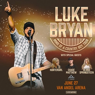 Luke Bryan Announces "Mind of a Country Boy Tour" Coming to Van Andel Arena on June 27, 2024
