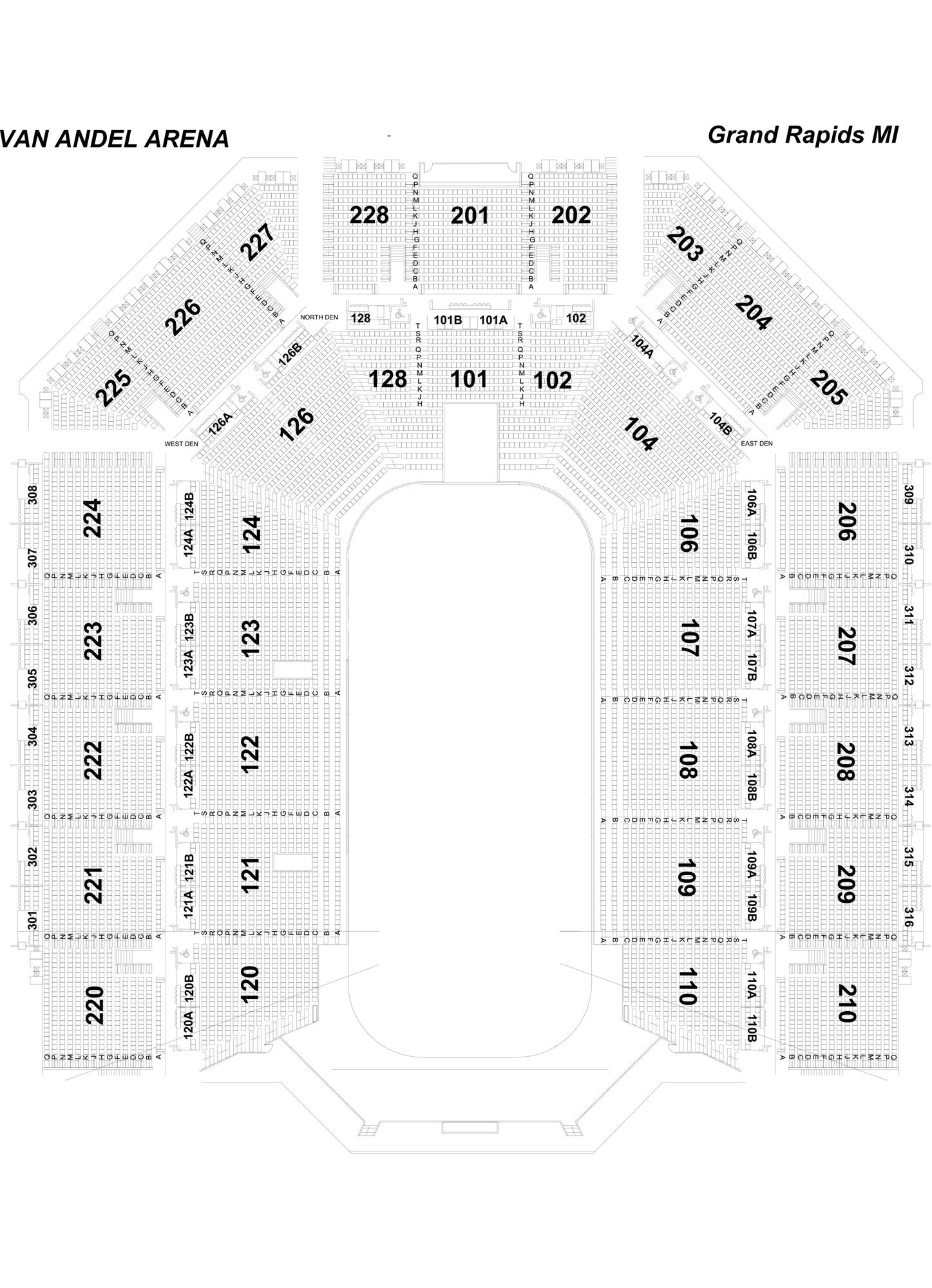 Seating Charts Van Andel Arena