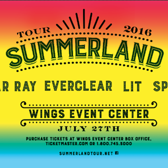 2016 Summerland Tour to Perform at Wings Event Center in July