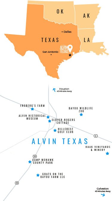 Alvin Texas Map