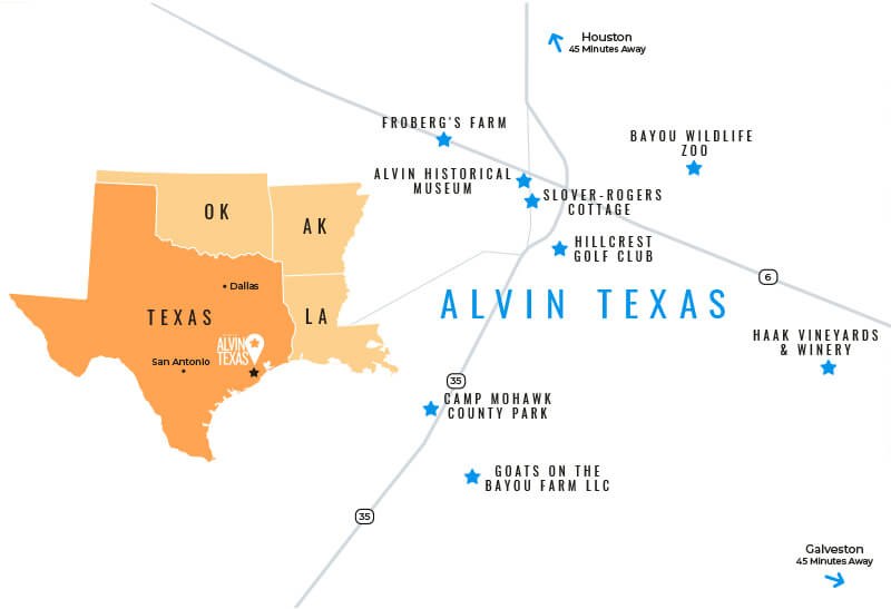 Alvin Texas Map